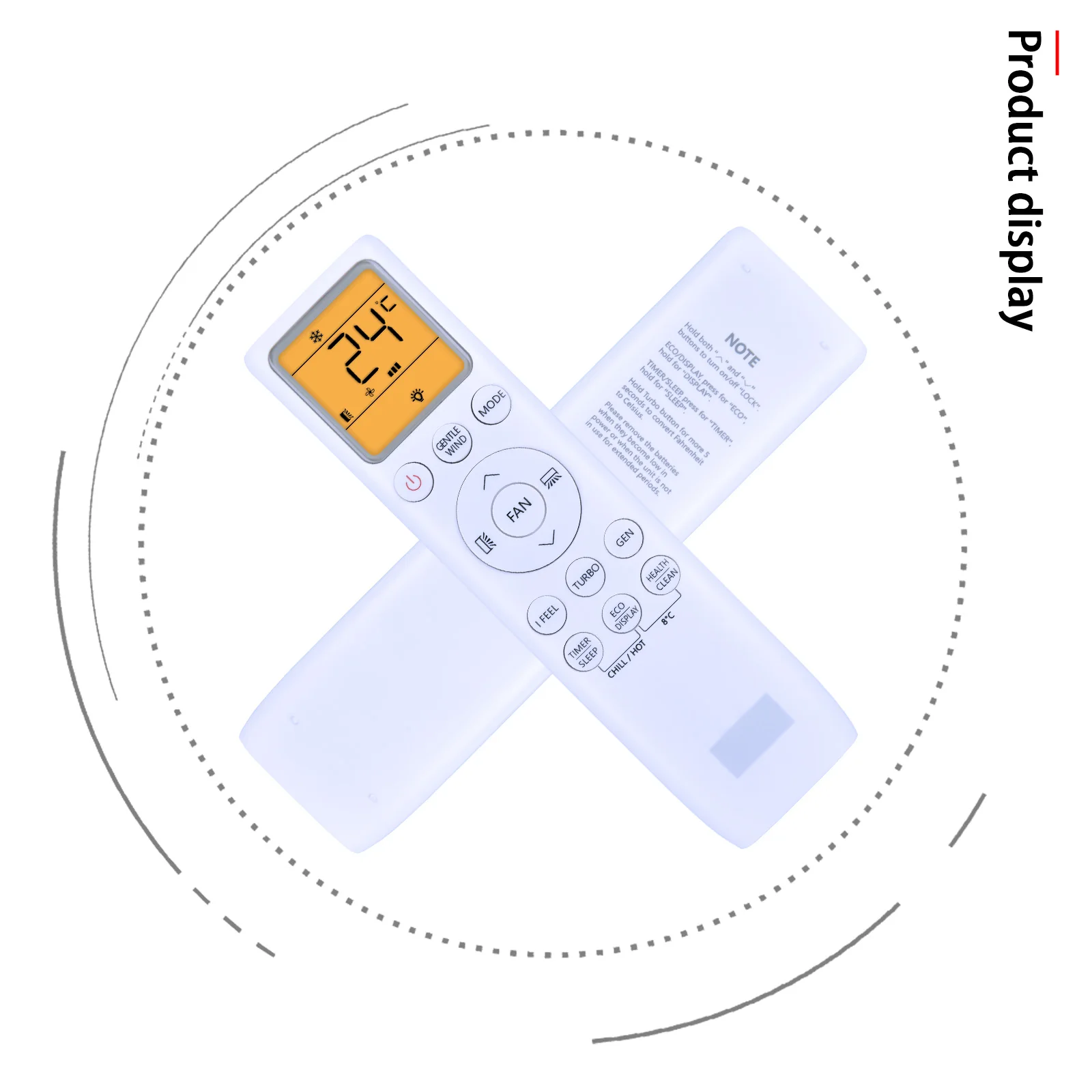 Remote control for TCL ES-AC110 Fahrenheit Celsius Convert AC-257 Air Conditioner