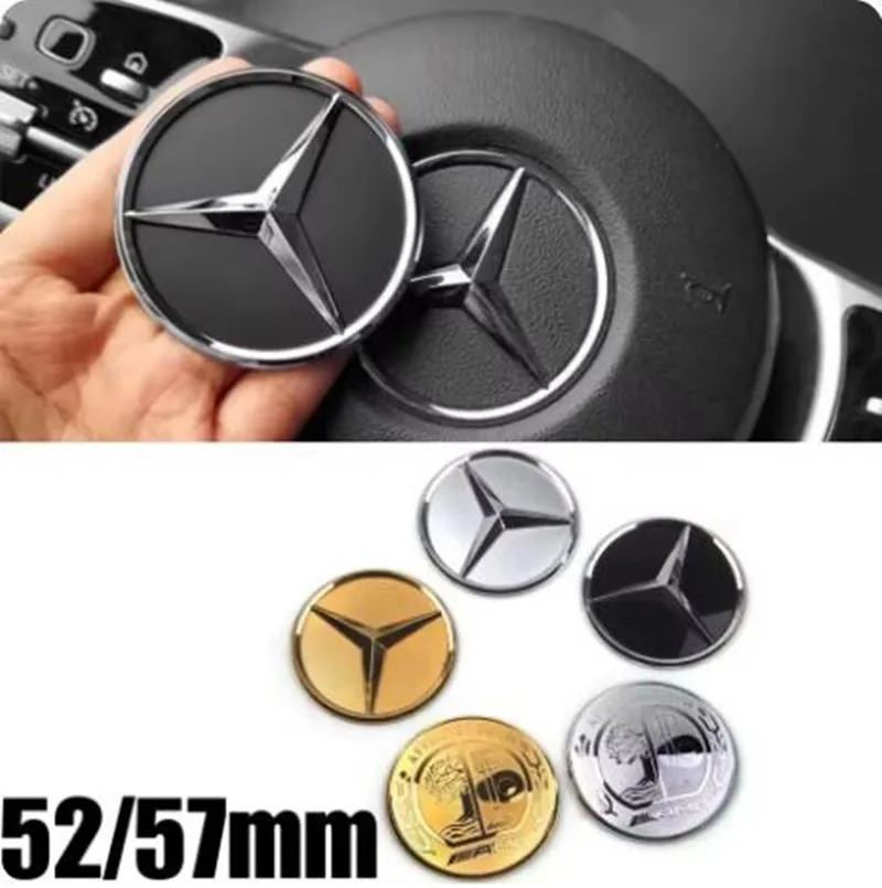 Car Steering Wheel Emblem Interior Badge Decoration Accessories for Mercedes benz W203 W204 W205 W176 W211 W212 W213 GLA GLC