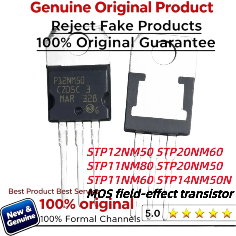 10PCS new original STP12NM50 STP20NM60 STP11NM80 STP20NM50 STP11NM60 STP14NM50N 500V 12A   In Stock TO-220