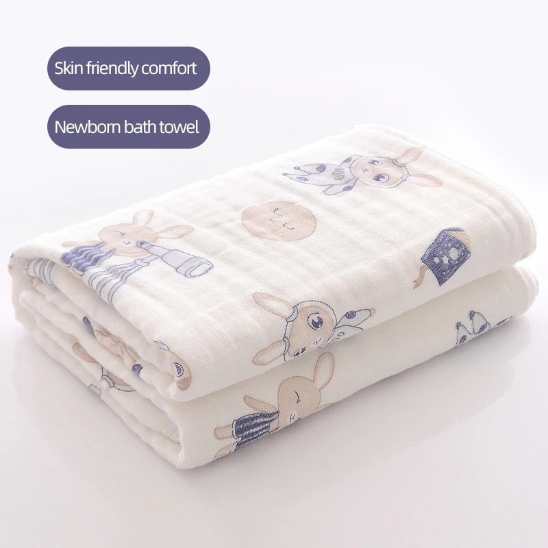 Muslin Quilt 6-layer Gauze Blanket Swaddle Baby Burp Throw Blanket Baby Gift Super Soft Bath Towel