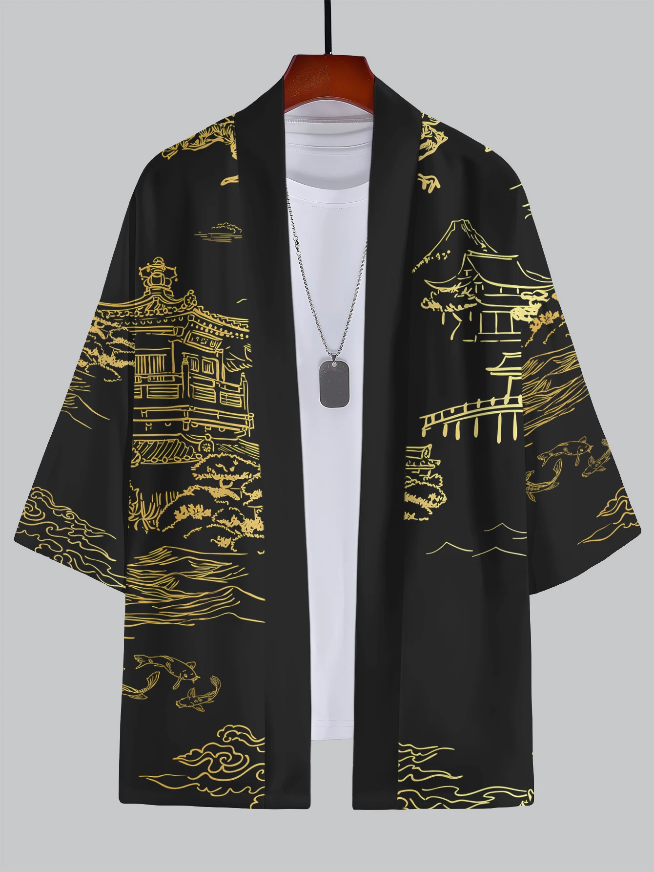 2025 New Summer Men's 3D Kimono Bundle - Cultural & Trendy
