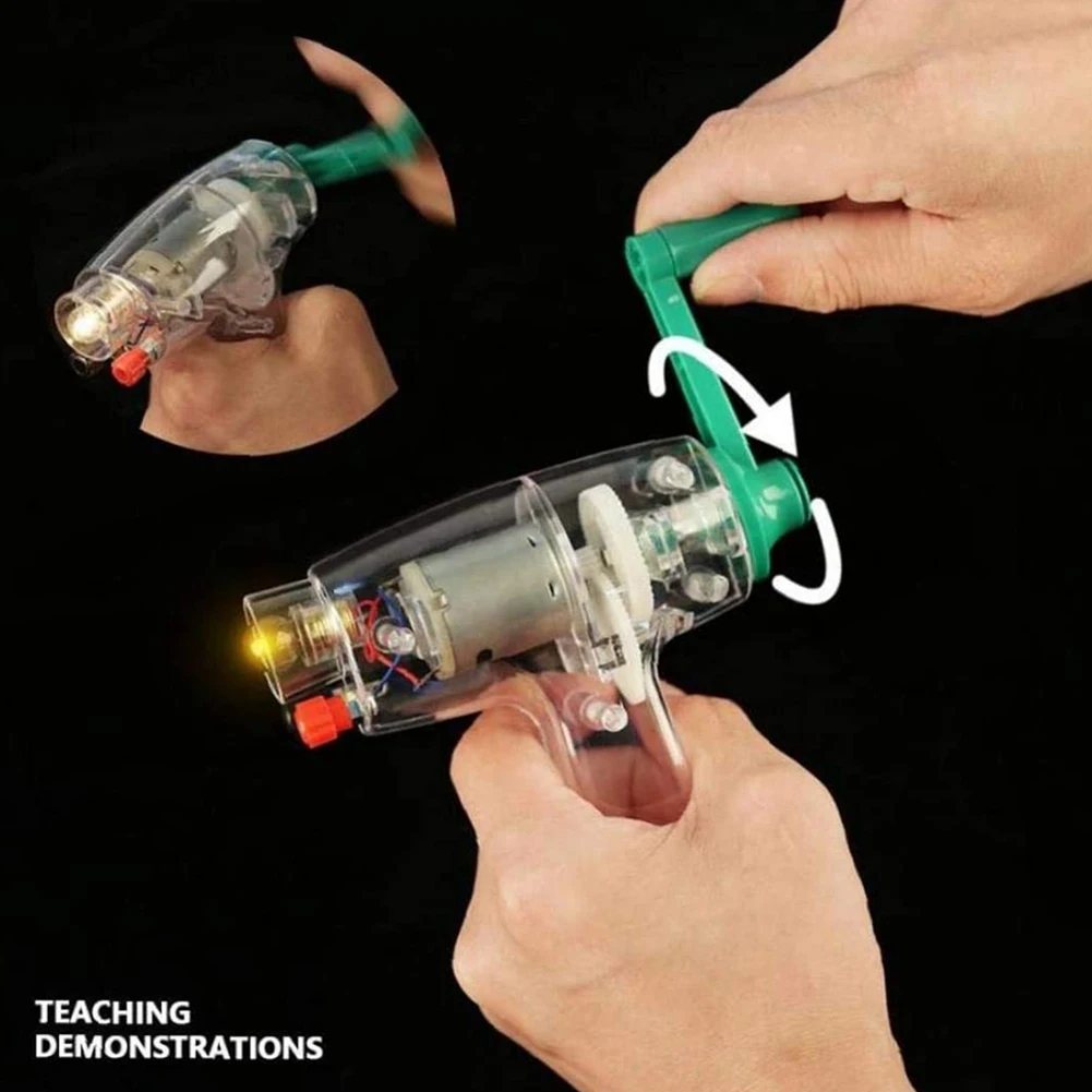 Kids Hand Crank Generator 6.3V 0.2A Electricity Generator Emergency Power Supply Mechanical Dynamo For Kids Science Highly Recom