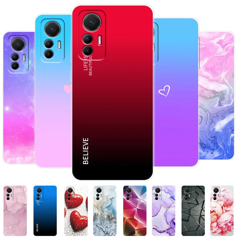 For Redmi Note 12S 4G Case Shockproof Fundas Transparent Soft Silicone TPU Phone Case For Xiaomi Redmi Note12 4G 5G Cover Bumper