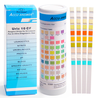 10 Parameter Urine Test Strips for Urinalysis(100pc) in Sealed Pouches. Tests for Ketosis, pH, Protein, UTI, Kidney and Liver