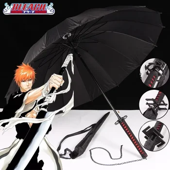 Bleach isaki Ichigo Katana Umbrella Long Handle Umbrella Toushiaiaizen Byakuya Anime Cosplay Prop Gin Katana Sword Umbrella