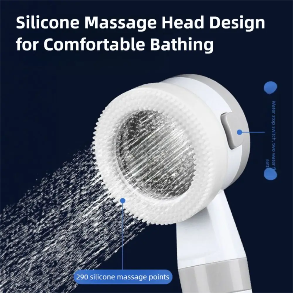 Temperature & Battery Digital Display Portable Camping Shower Rechargeable 2 Spray Modes Outdoor Bathing Supplies Lightweight