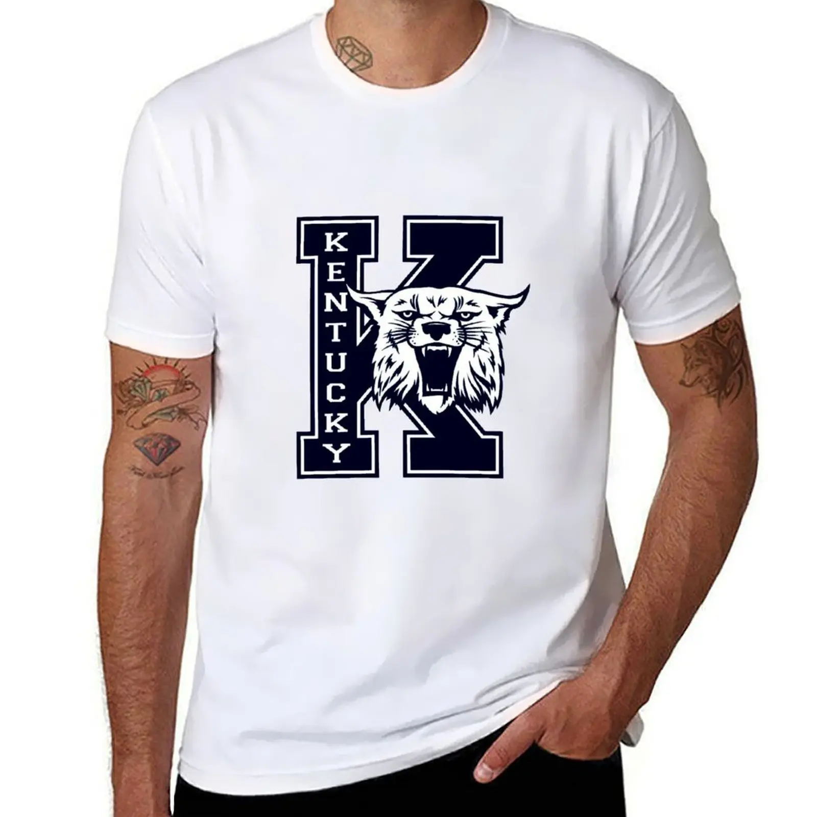 

UK wildcat T-Shirt cotton t shirt man t shirts for man cotton funny T-Shirt