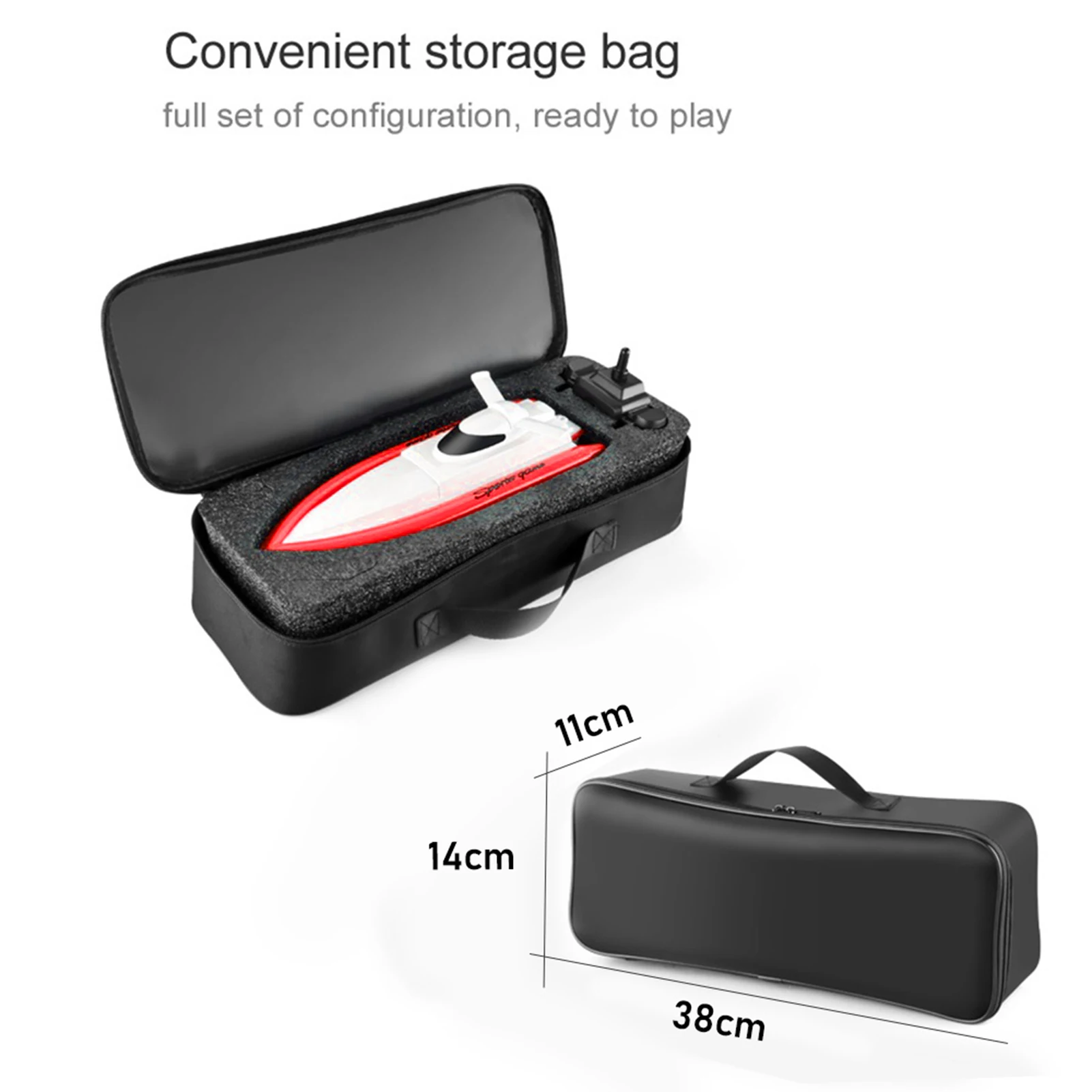 2.4G RC قارب 800 قوارب التحكم عن بعد 2.4G 20km/ساعة RC قارب RC هدية للأطفال البالغين بنين بنات مع حقيبة 3 بطارية