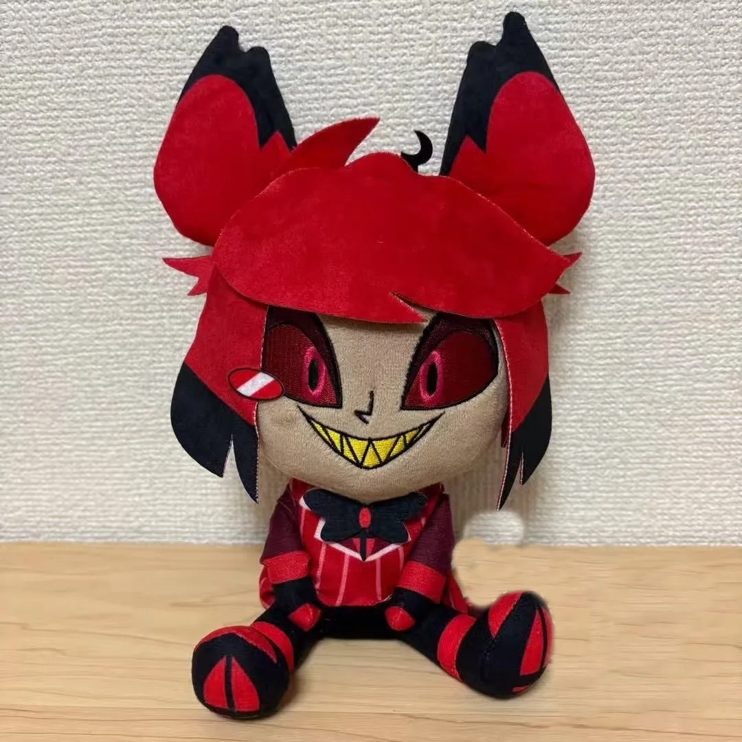 30cm Anime Hazbin Lucifer Husk Plushie Doll Toy Hotel Alastor Demon Soft Plush Dolls Periphery Room Decorative Plush Pillow Gift