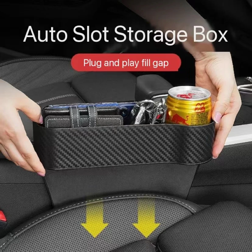 Car Seat Crevice Gaps Storage Box Seat Organizer Gap Slit Filler Holder For Wallet Phone Cigarette Slit Pocket Car Storag Box