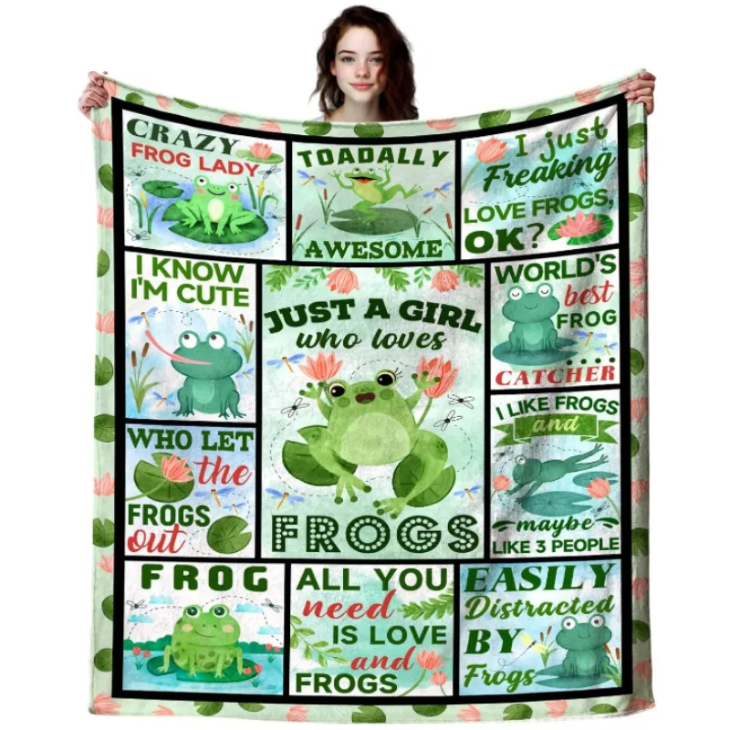 

Забавное одеяло на тему лягушки для любителей лягушек, взрослых, женщин и девочек, подарки на Рождество и день рождения, декоративные одеяла