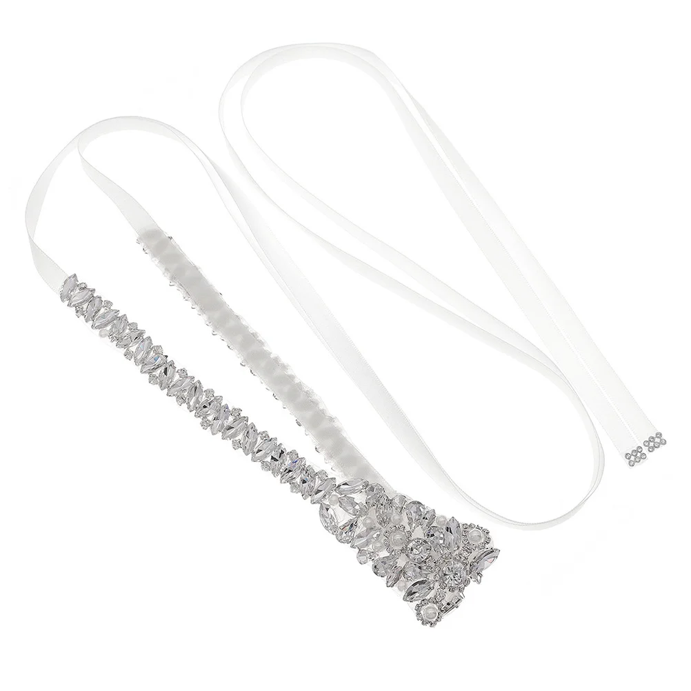 

Pearl Waist Bride Wedding Accessory H Crystal Waist Adornment Sewn Belt Adornment Bride Accessory Packaging Gift