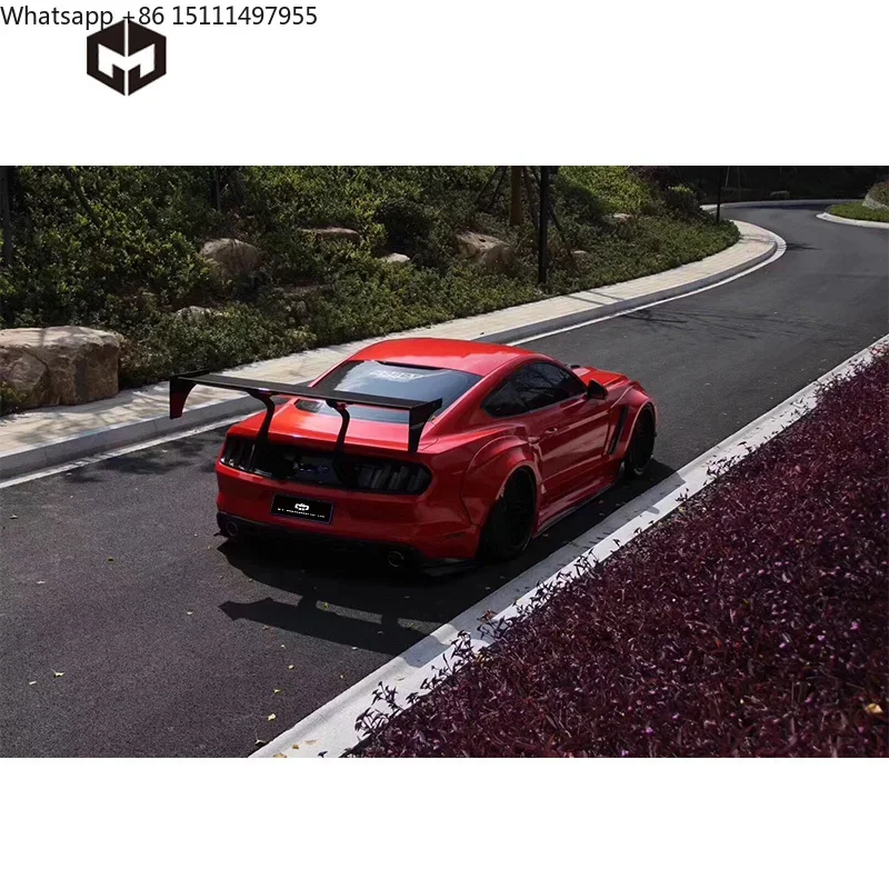 Carbon Fiber Rear Spoiler Wing Roof Wing RO BOTs Craftsmrn Style Car Accessories Body Kit for Mustang