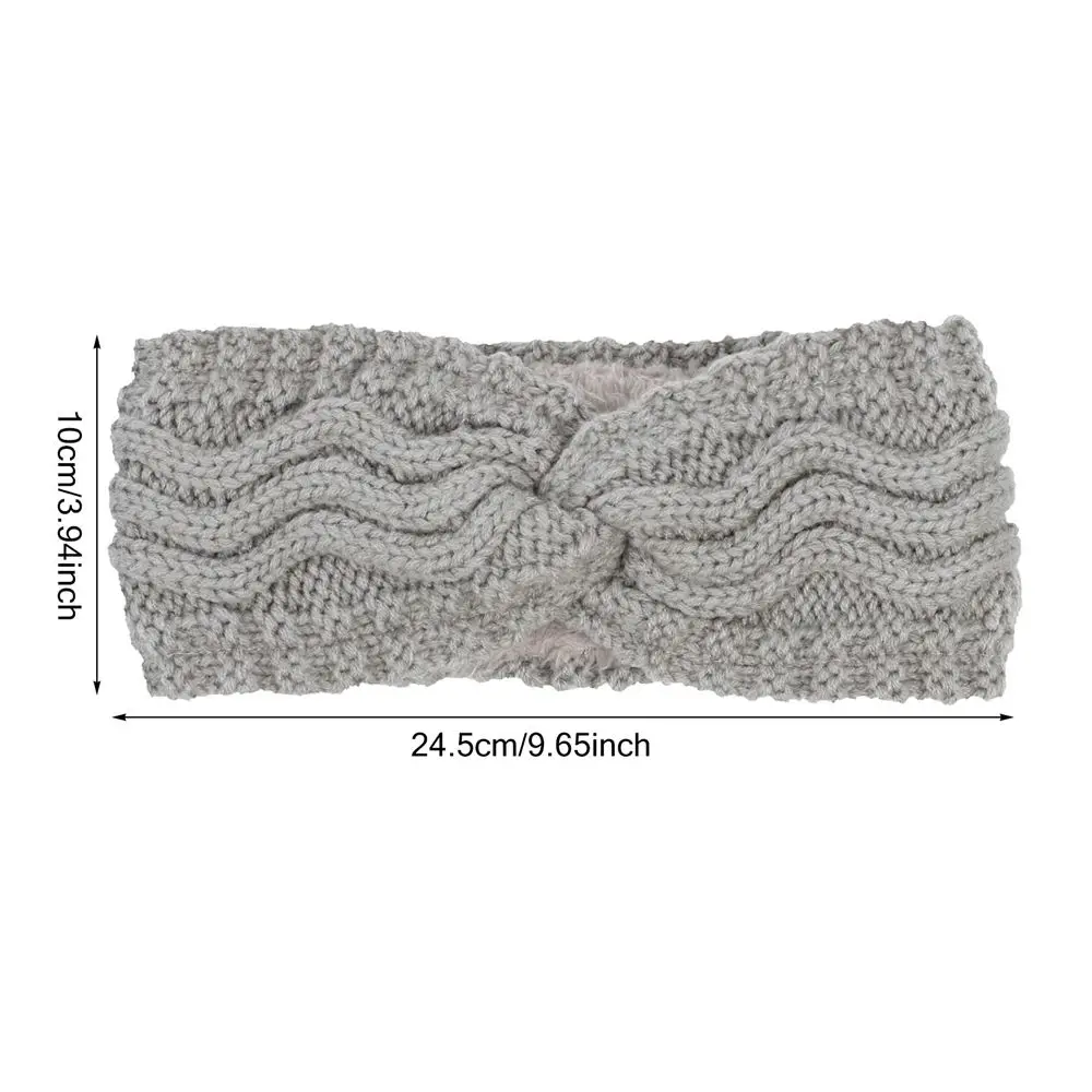 أربطة شعر معقودة على شكل عمامة ناعمة قابلة للتمدد، عصابات رأس محبوكة لتدفئة الأذن للنساء