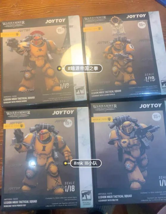 

【SF】JOYTOYS 1/18 Фигурка Warhammer 40K Imperial Fists Legion MkIII Tactical Squad Prime, модель-игрушка, подарок