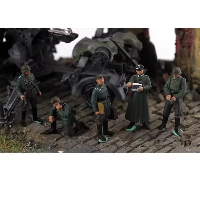 Modell im Maßstab 1:72 aus Kunstharz, deutscher Offizier, Kommunikationsbefehl, Gruppe 5, Soldaten, Actionfigur, Spielzeug, Szene, Zubehör, Ausstellungspuppen