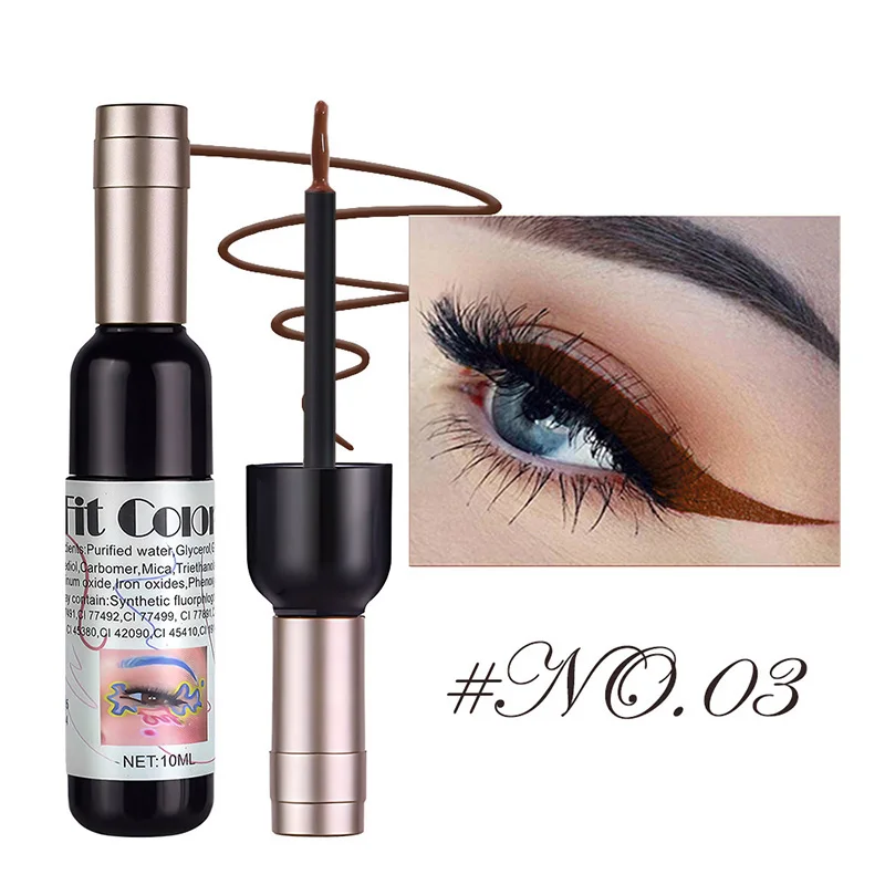 Rotwein flasche Eyeliner bunte Flüssigkeit wasserdicht und farblos super fein Bürsten kopf Eyeliner flüssiges Halloween Bühnen Make-up