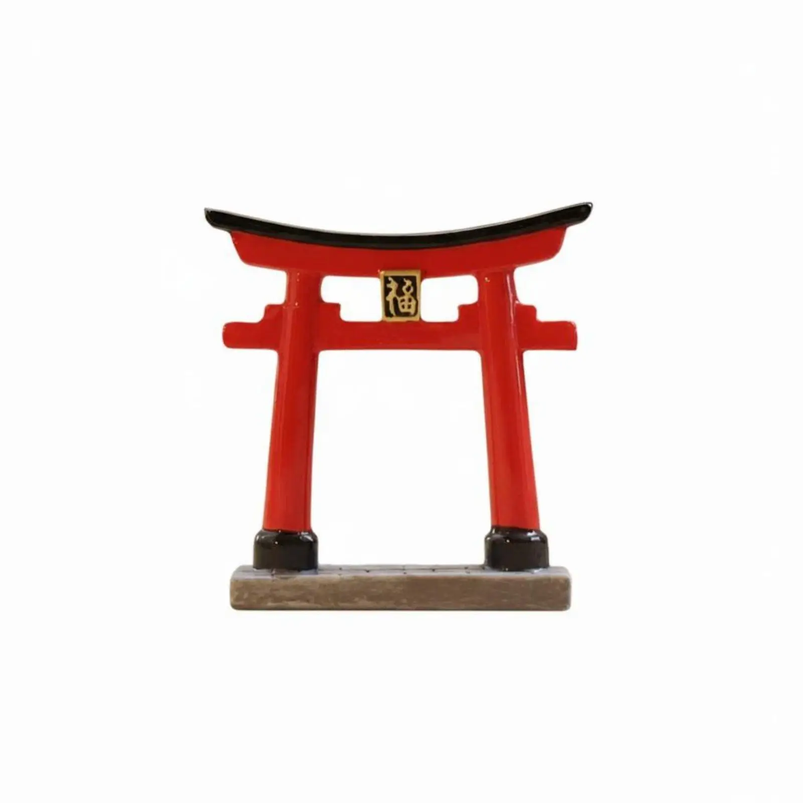 Resin Miniature Shrine Display Japanese Torii Gate Decor Bonsai Ornament for Desktop Aquarium