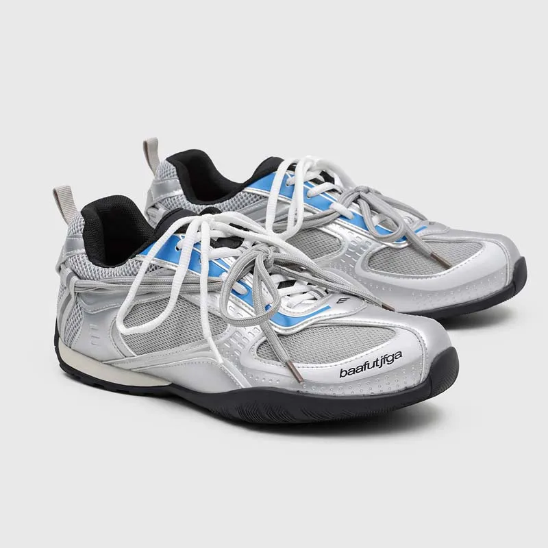 American color blocked mesh men casual sports shoes breathable lightweight double strap design suitable for couples commuting