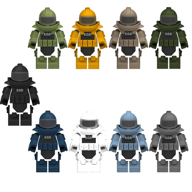 Bomb Disposal Suit SWAT Special Forces Military Weapon Gun  Soldier Figure Parts Building Blocks Army MOC Bricks Model Gift Toys