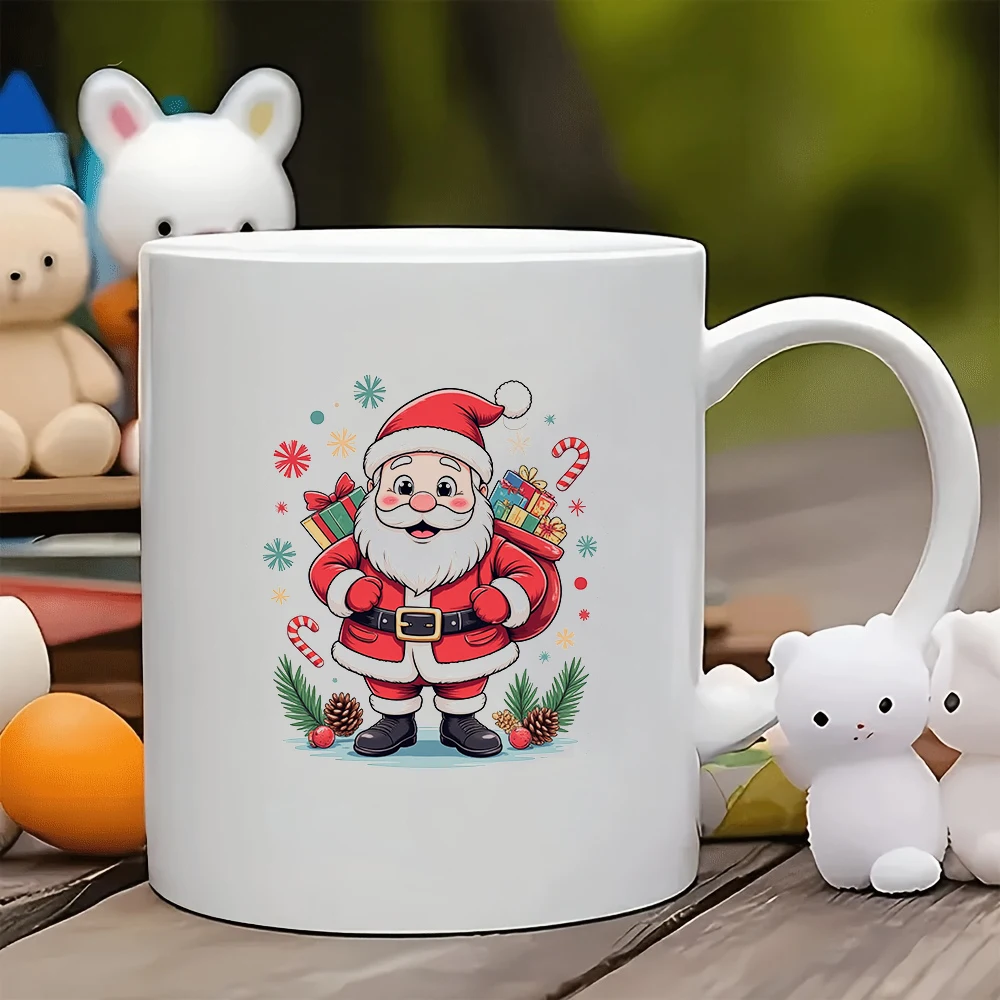 

Cartoon Santa Claus Mug 11OZ Kids Cup Christmas Gift Family Office Coffee Cup Personalized Custom Creative Gift Santa Claus Car