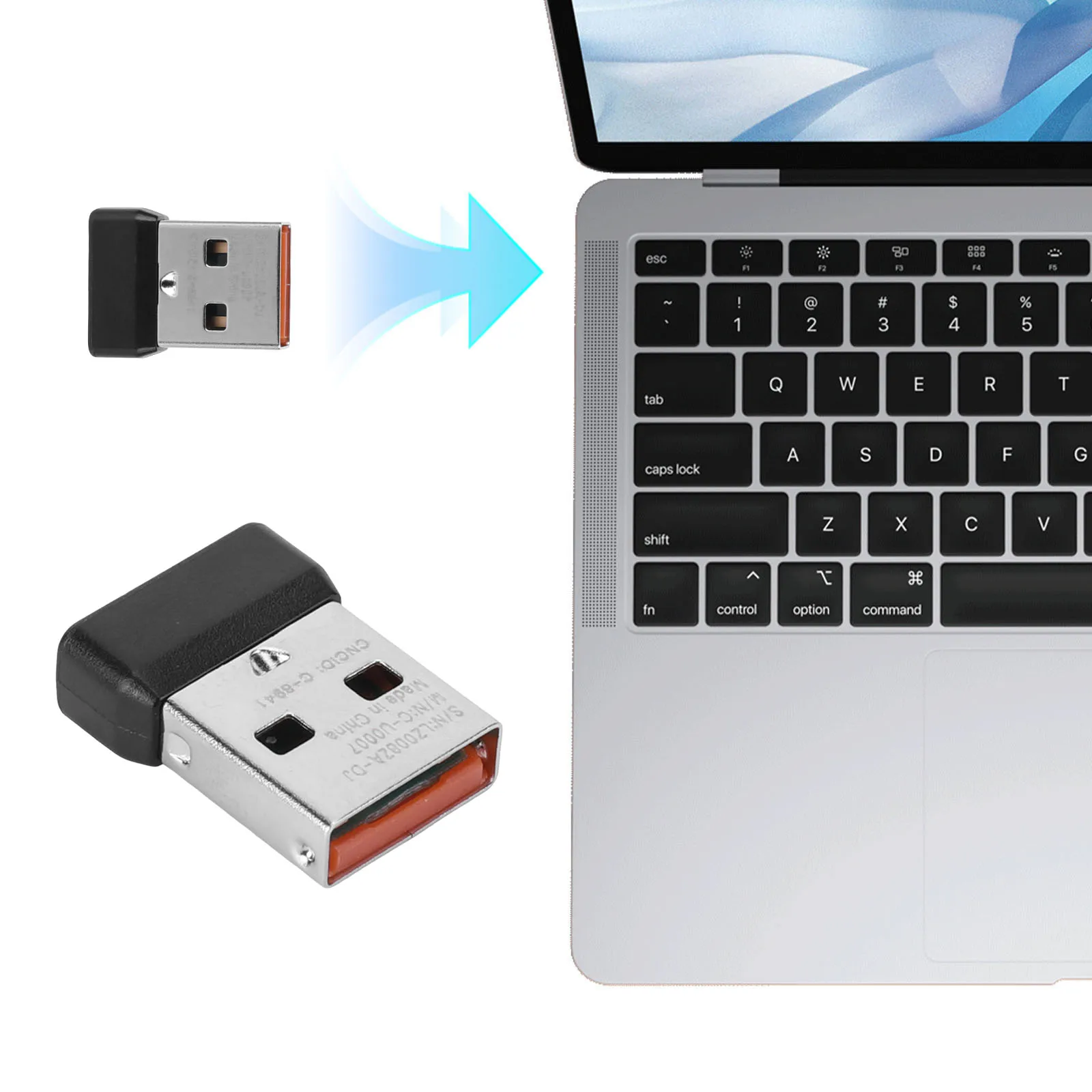 USB Receiver Replacement For Logitech MK220 MK235 MK240 MK260 MK270 MK275 MK345 Wireless Keyboard Mouse Combo Nano Plug and Play