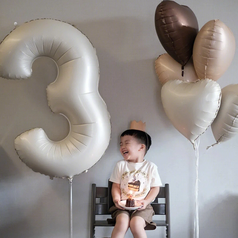 

New 40 Inch Digital Aluminum Film Balloon Cream Caramel Balloon Birthday Series Theme Party Decorations