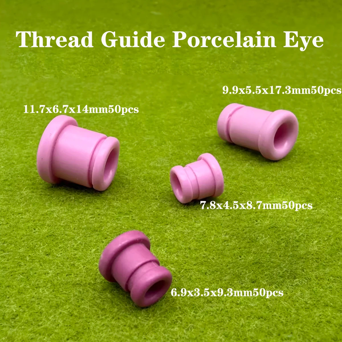 Slotted 95% Alumina Ceramic Wire Guides,High Wear-Resistant Grooved Porcelain Eyelets for Textile Machinery