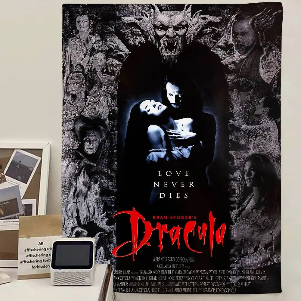 Horrible Vampire Movie D-Dracula Colorful Tapestry Wall Hanging Bohemian Wall Tapestries Mandala Wall Art Decor