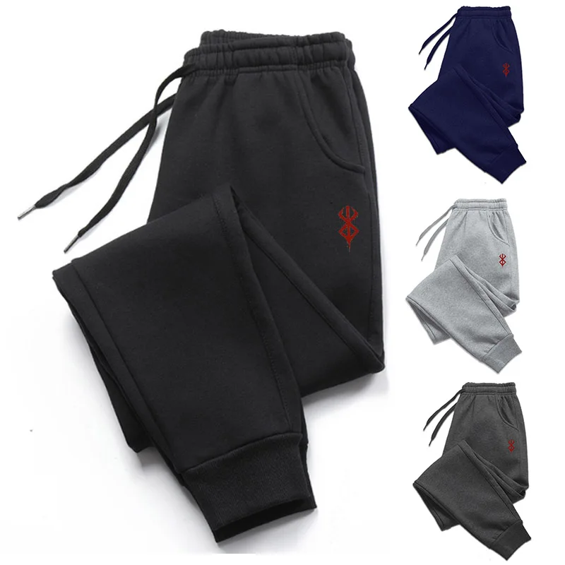 Drukuj Męskie spodnie Jesień i zima Spodnie codzienne Jogging Fitness Trening Spodnie do biegania Moda Wygodne 4-kolorowe spodnie dresowe
