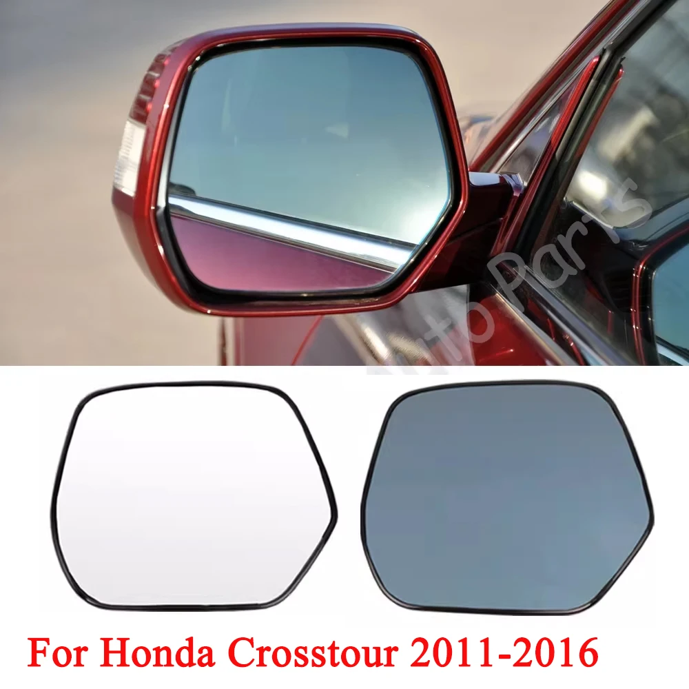 CAPQX For Honda Crosstour 2011-2016 Blue & white With Heating Side Rear view Mirror Glass Rearview mirror Lens