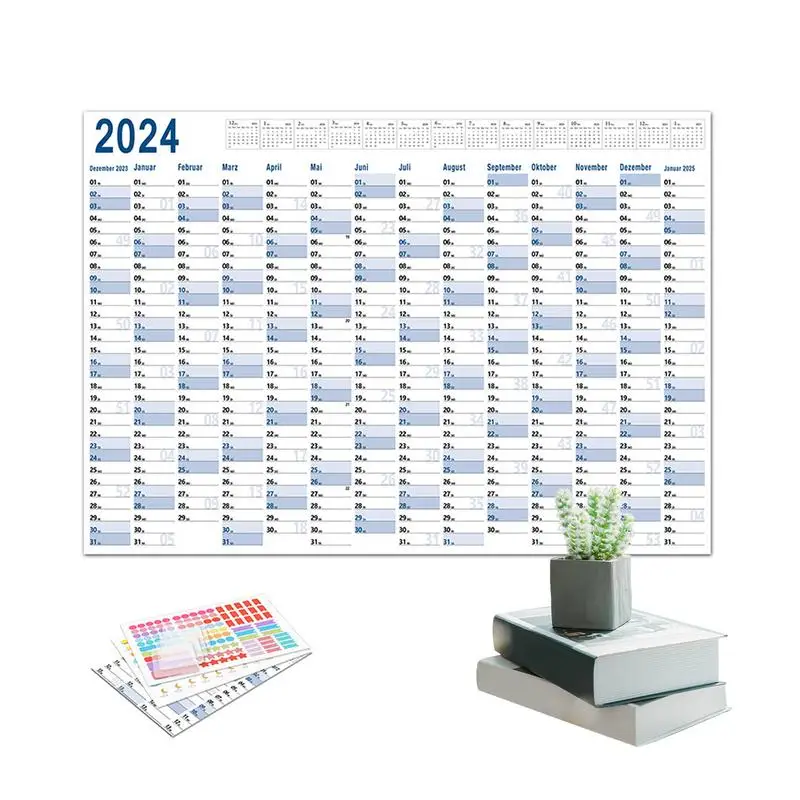 Large Full Year Calendar 2024 Annual Year Round Large Calendar Full ...