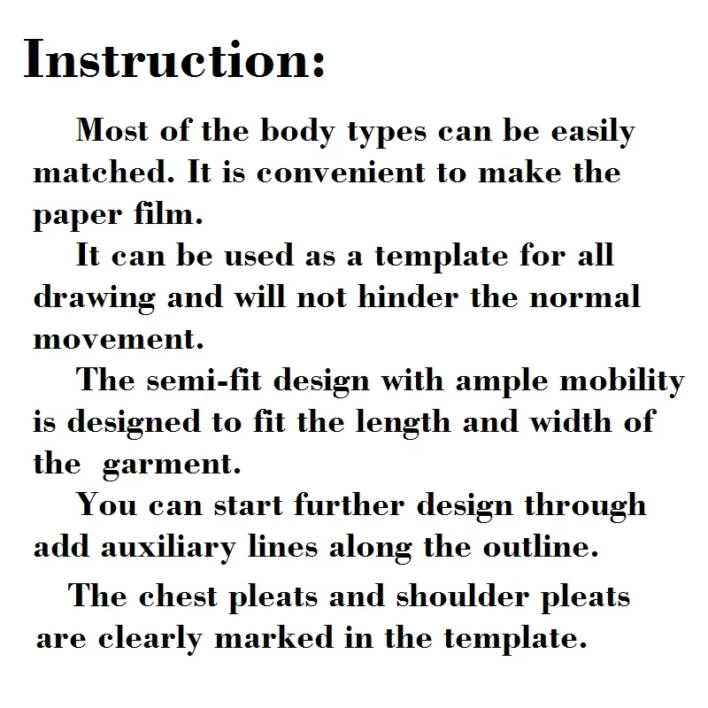 1:1 Women Fashion Design Ruler Female Body Type Ruler Aided Clothing Design Drawing Template for Tailor, Sewing and Designer