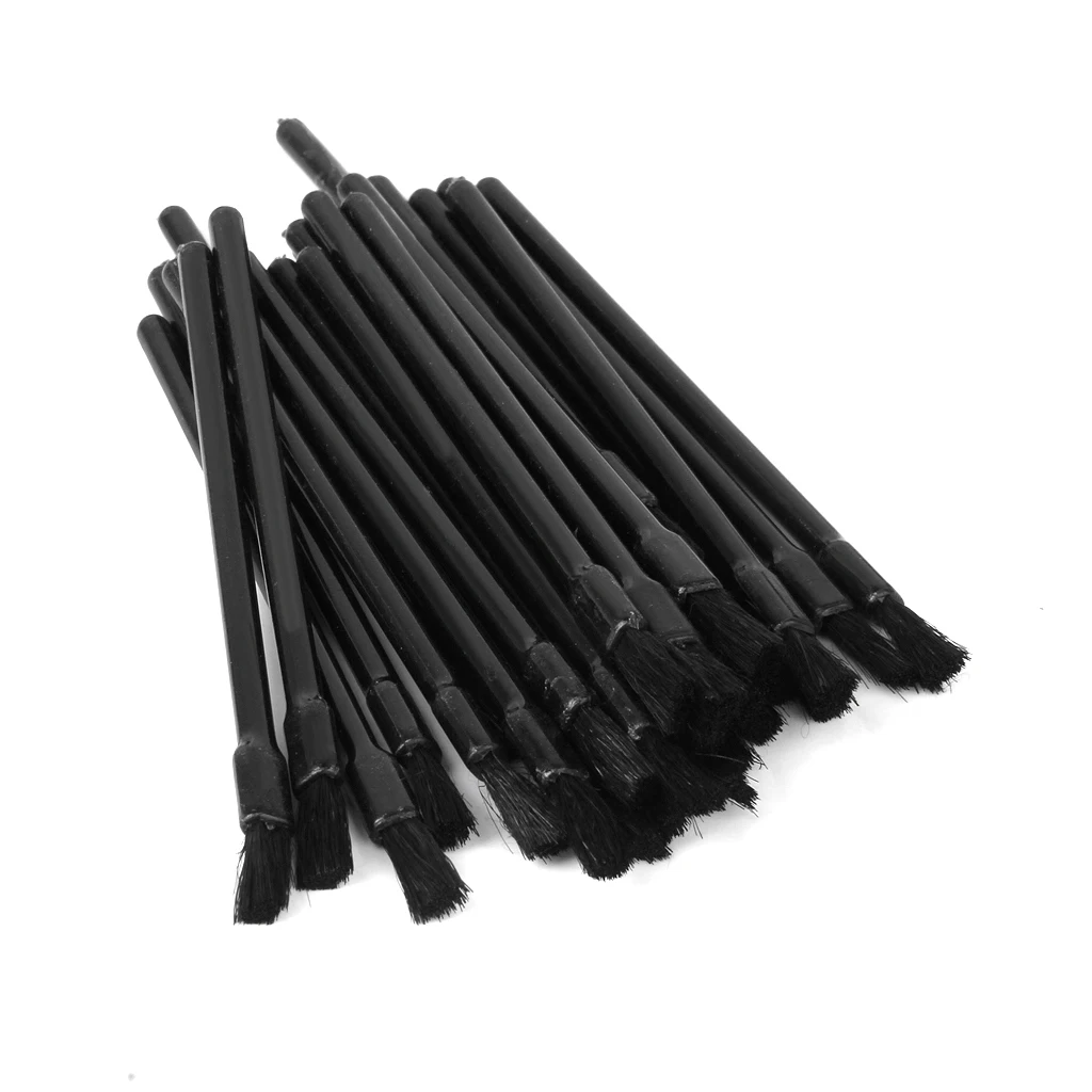 25 uds cepillos de labios desechables negros herramienta aplicadora de varitas de brillo