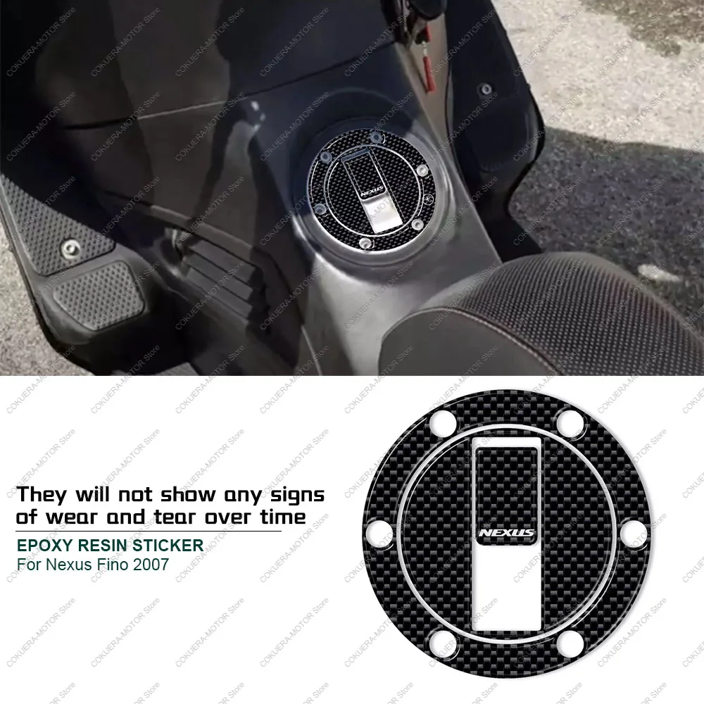 For Gilera Nexus Fino 2007 Motorcycle Gasoline Cap Sticker 3D Gel Resin Protective Sticker Anti Slip And Scratch Stickers