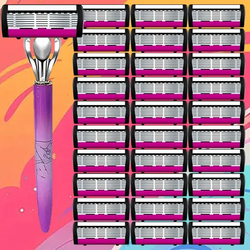 Classic high-quality girls' razor, sharp and safe blades, comfortable handle, oil-free, essential for beauty ladies