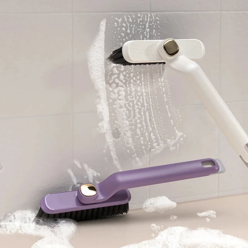 Multi‑Purpose Crevice Scrub Brush, 360 Degree Rotating Tile Grout Brush With Drain Hair Catcher Tweezers For Bathroom Kitchen