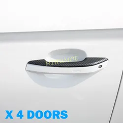 For Audi A4 B9 A5 Q5 SQ5 F5 FY Carbon Fiber Door Handle Trims Molding Stylish Accessories Sedan Sportback 2024 2023 2022 2021