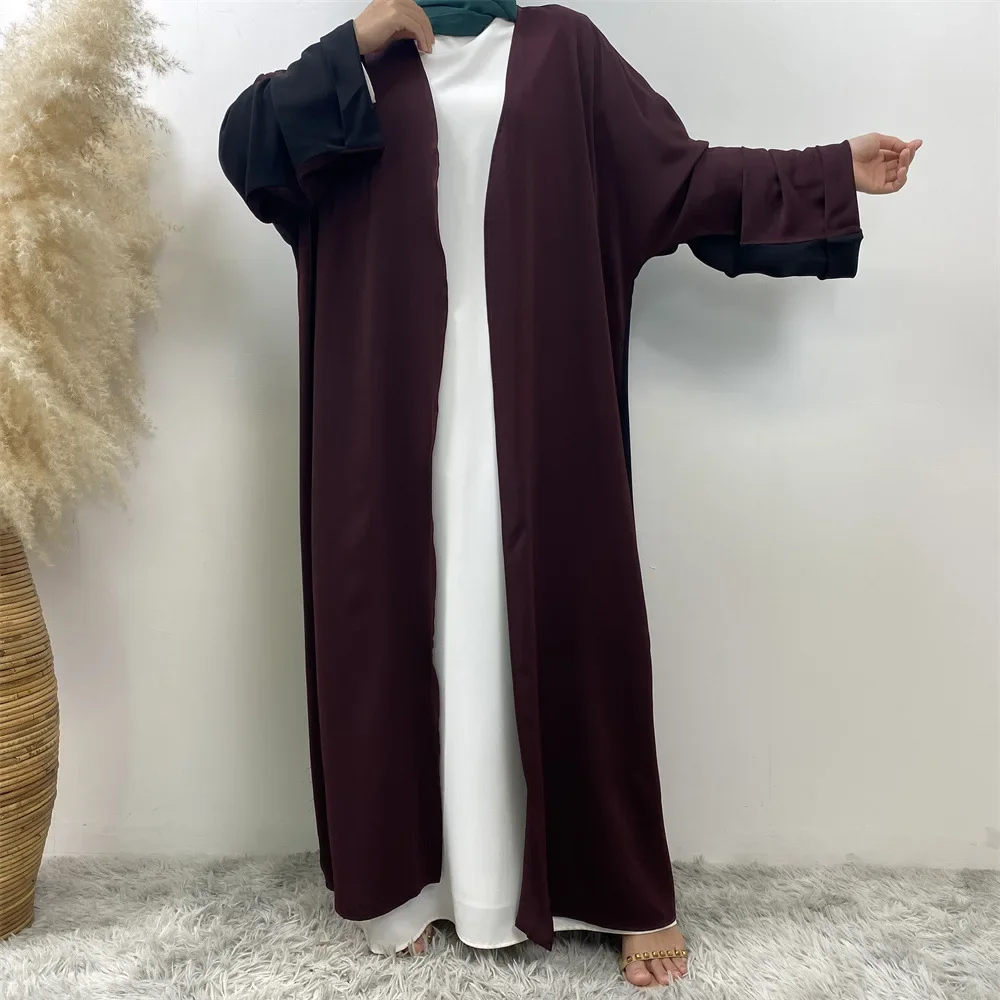 UNI Ramadan Abiti da preghiera aperti Donna Eid Kimono Abaya Dubai Cardigan musulmano Kebaya Abito caftano Islam Robe Arabe Musulmane