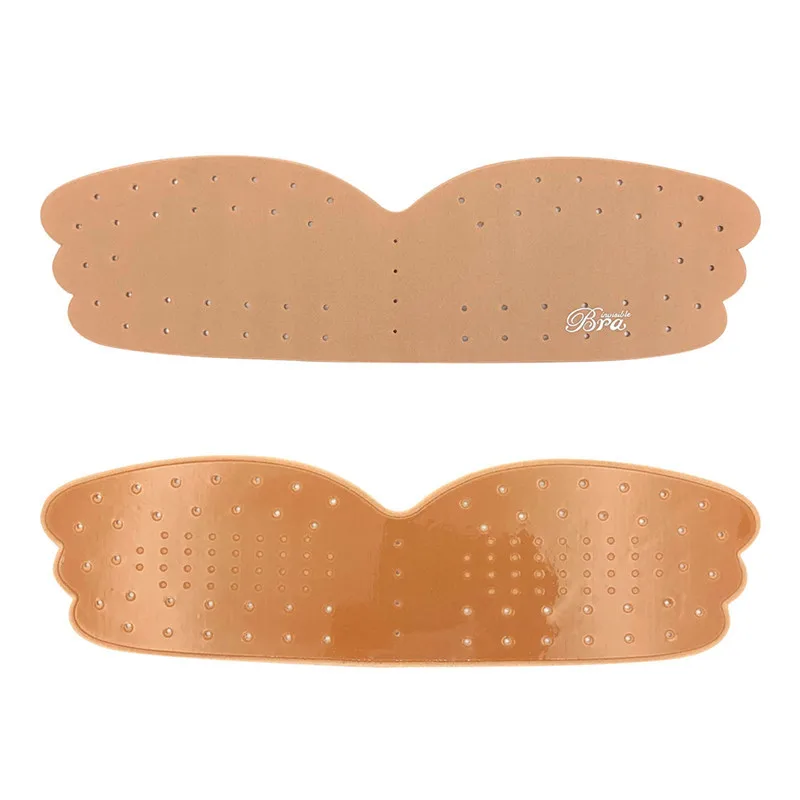 Reggiseno push up invisibile da donna Reggiseno senza spalline senza schienale Reggiseno senza cuciture autoadesivo in silicone riutilizzabile Reggiseni appiccicosi per sollevare il seno