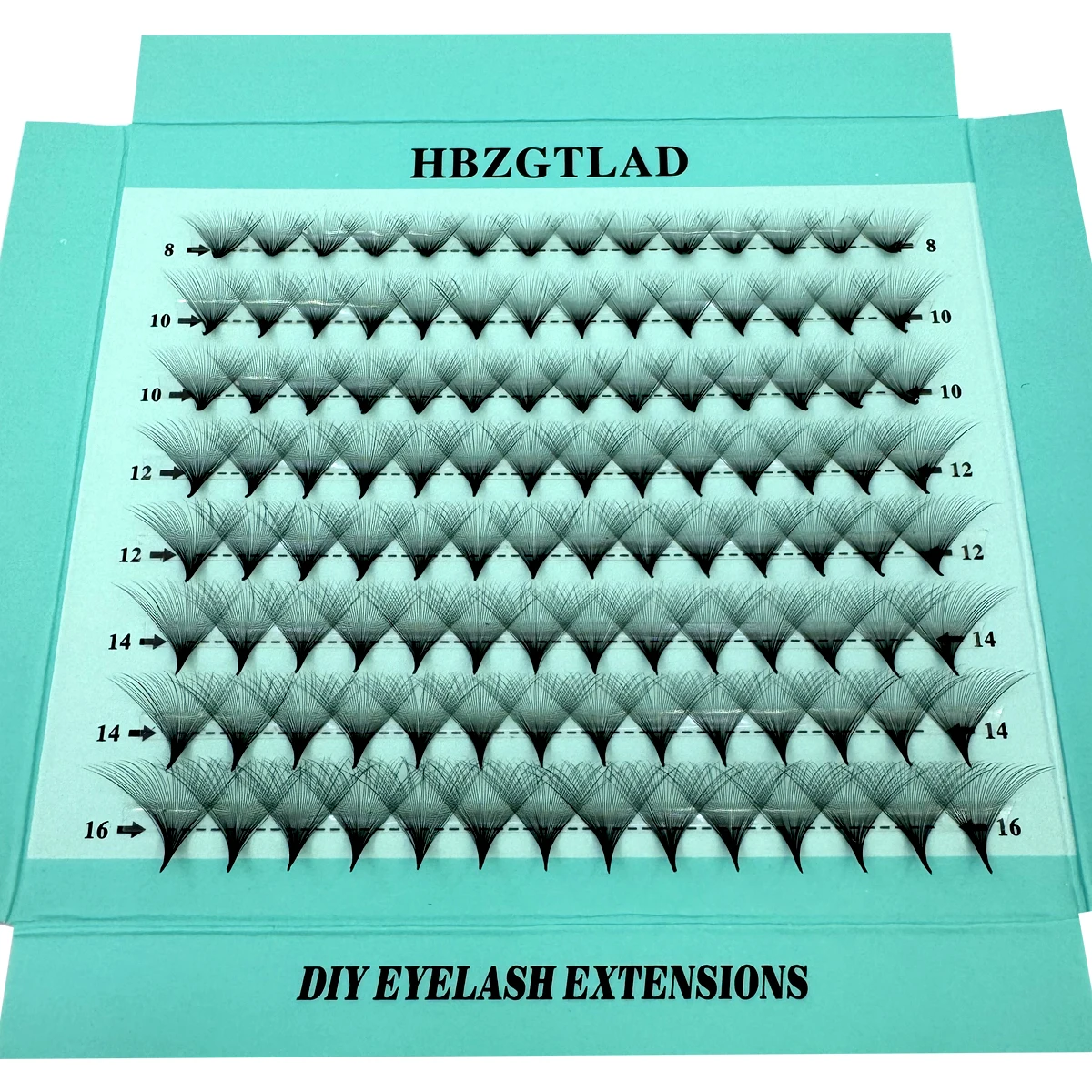 New 8-row pre made curling device with 10D//20D/30D/40D Russian curled eyelashes and false eyelashes