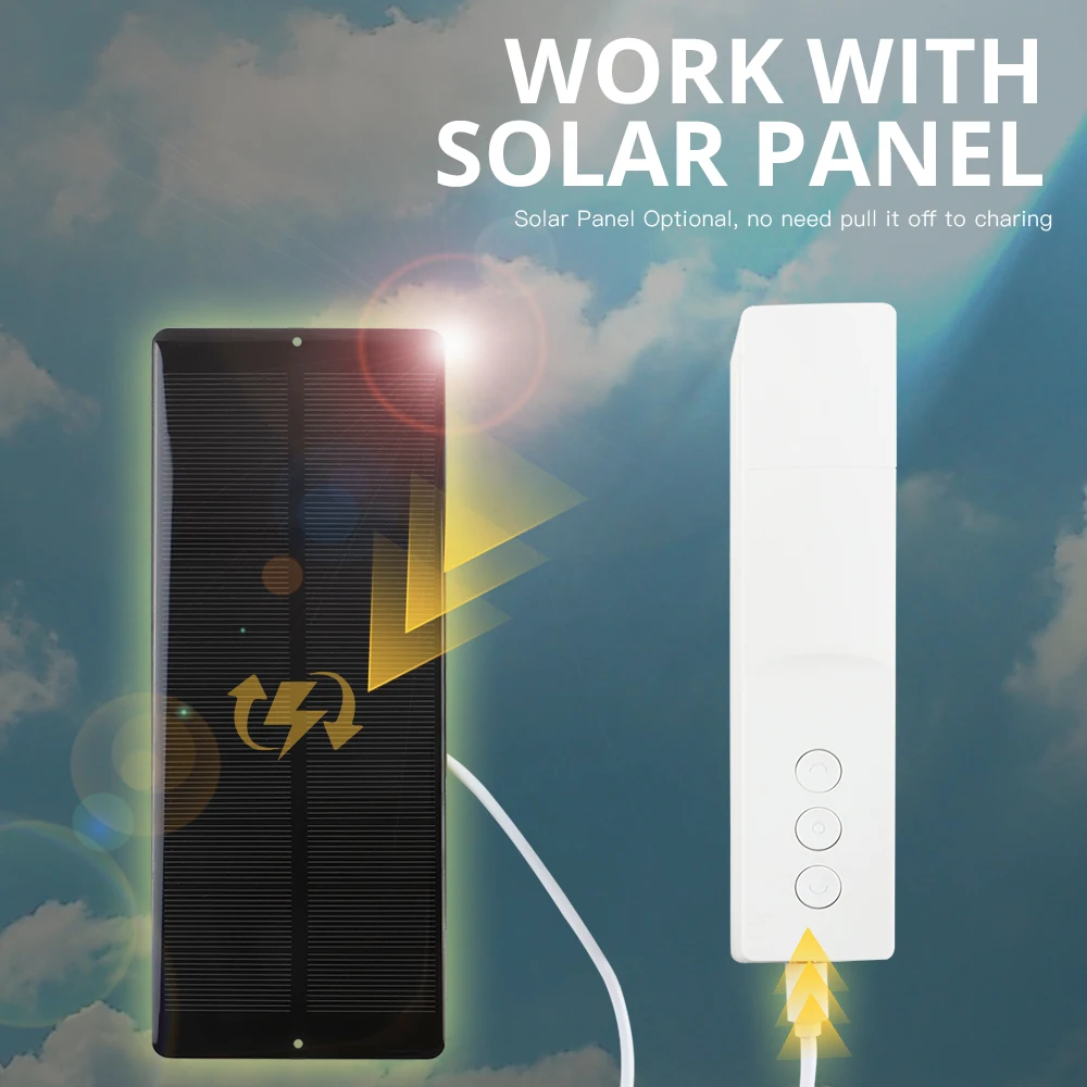 Imagem -04 - Tuya Wifi Inteligente Rolo Sombra Driver com Usb Dongle Painel Solar Zemismart Cortina Motor de Energia por Bateria Alexa Googlehome Yandex