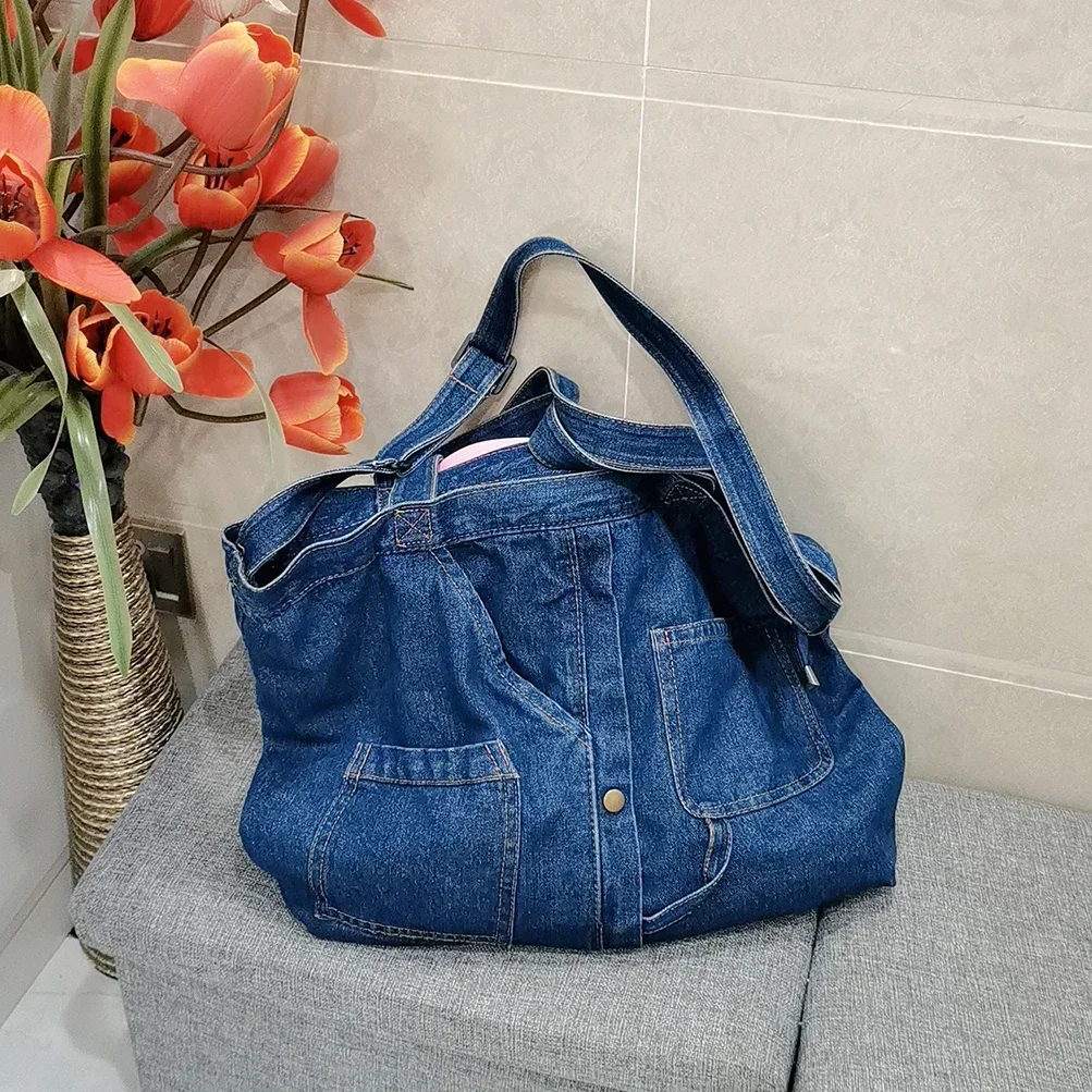 Borse a tracolla in Denim per donna borse Jeans Casual Designer Tote crossbody borse di lusso borsa per la spesa in Denim Bolsos Para Mujer 2024