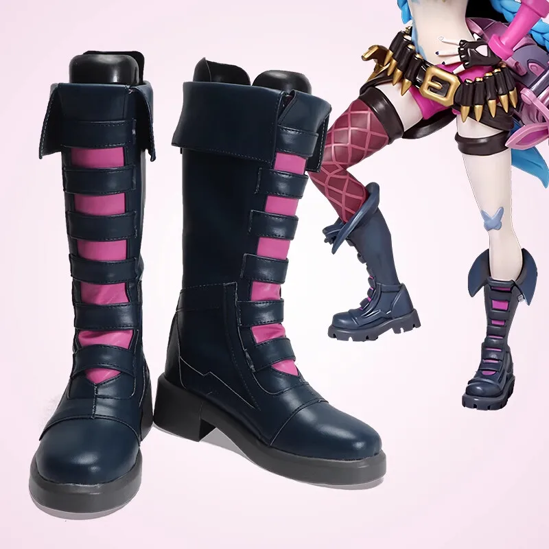 game-lol-jinx-custom-made-cosplay-shoes-boots-halloween-carnival-props