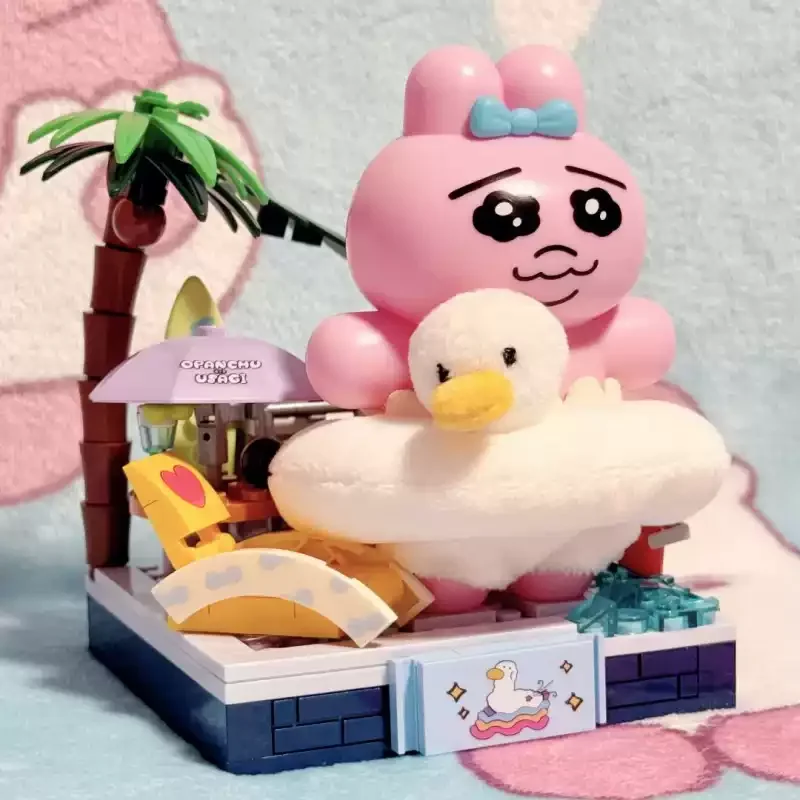 

Genuine Funny Opanchu Usagi Daily Series Building Blocks Cute Abstract Blind Box Kawaii Puzzle Ornaments New Year Kids Gifts