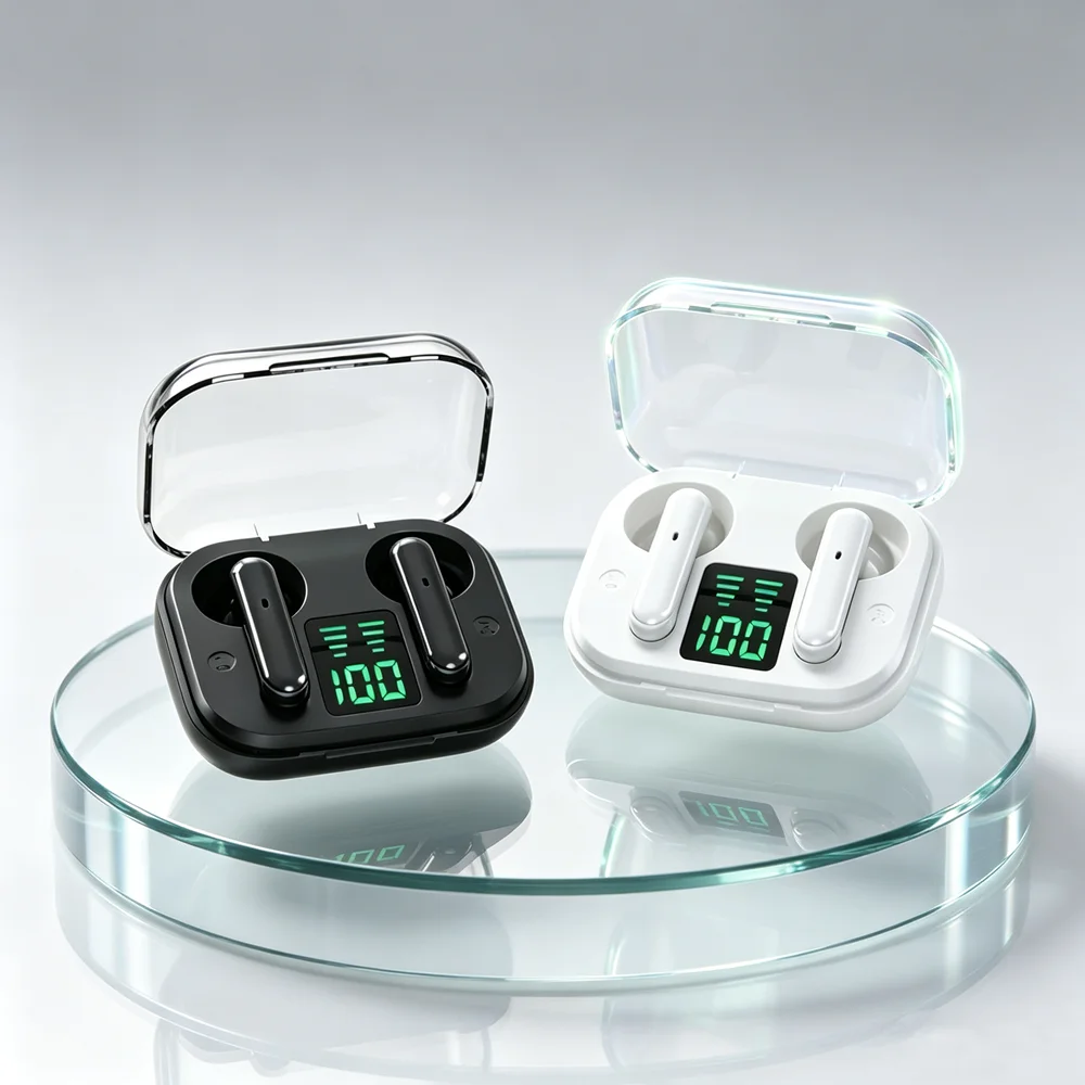 TWS In-ear Headset Wireless Bluetooth Earphone Digital Display Long Battery Life Sports Headphones Low Delay Earplug With Mic