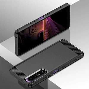 Sonny Xperia 1 5 10 I II III III V IV Xperia Ace 2 3 XA1 XA2 Pro Ultra 4G 5G에 대한 충격 방지 범퍼 TPU 비즈니스 섬유 소프트 케이스 10 최고의 판매 소니 Xperia 1 케이스 -5