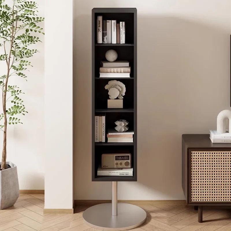 Para sala de estar estante rotativa oriental móvel mini estante rotativa prateleiras rack librero organizador de libros móveis