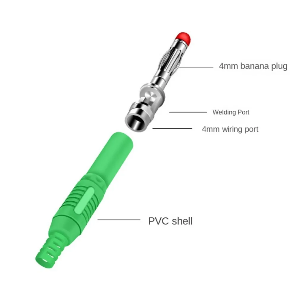 

5pcs Safety 4mm Plug Banana Plug Stackable Connector Banana Socket Red Binding Post Banana Jack For Instrumentation