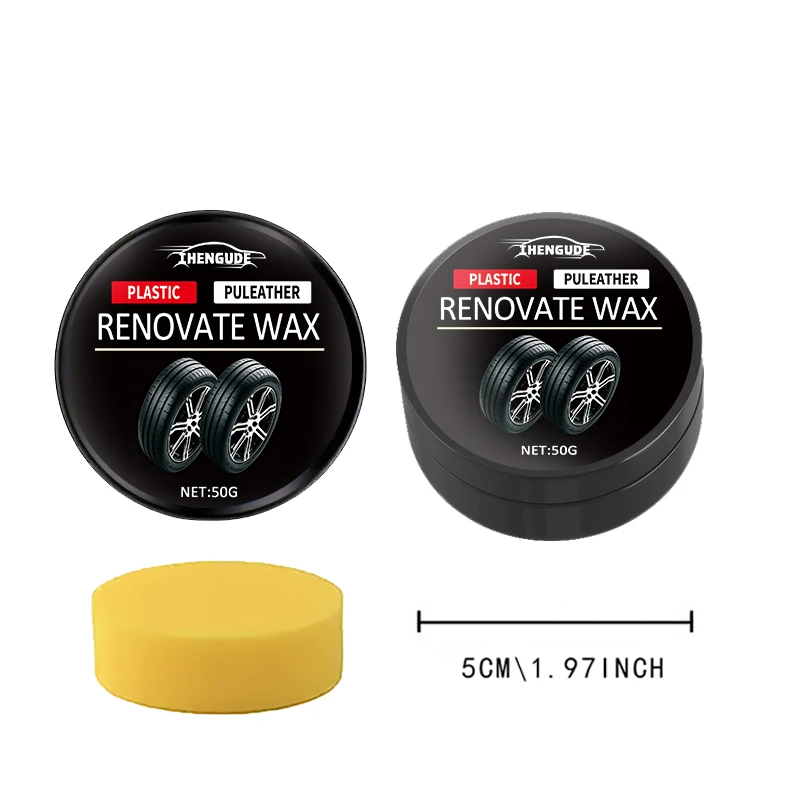 Universal Rubber Renewal Wax - Long-Lasting Black Coating Restoration, Leather Repair and Polishing, Waterproof Car Detailing Care view 4